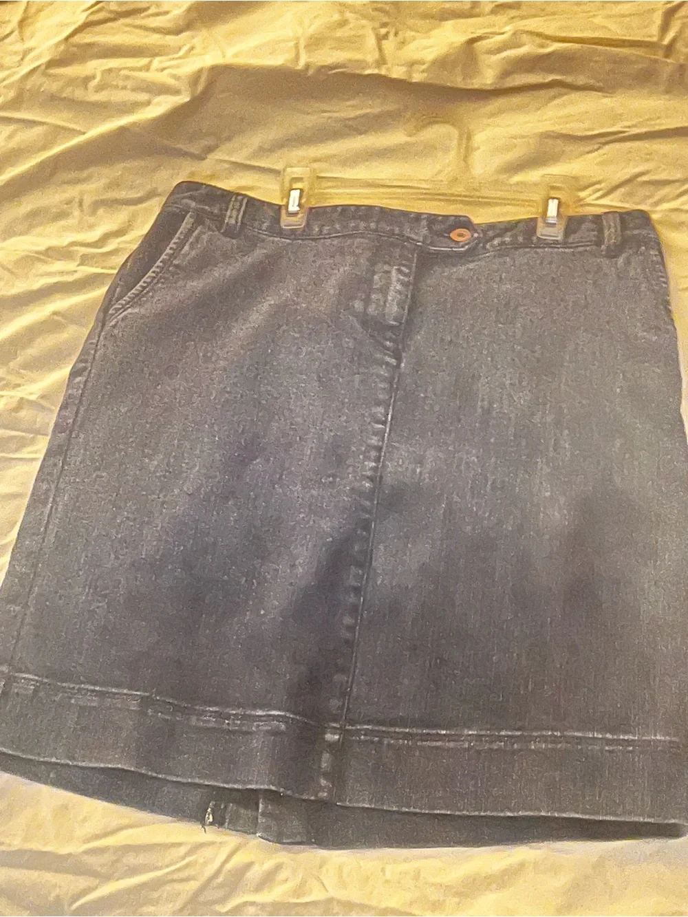 NWOT Ann Taylor LOFT Dark Blue Denim Mini Skirt Size 8